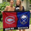 Canadiens vs Sabres House Divided Flag, NHL House Divided Flag 2 Canadiens vs Sabres House Divided Flag, NHL House Divided Flag