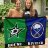 Stars vs Sabres House Divided Flag, NHL House Divided Flag