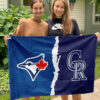 Blue Jays vs Rockies House Divided Flag, MLB House Divided Flag