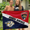 Panthers vs Predators House Divided Flag, NHL House Divided Flag 2 Panthers vs Predators House Divided Flag, NHL House Divided Flag