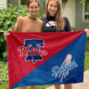 Phillies vs Dodgers House Divided Flag, MLB House Divided Flag
