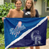 Dodgers vs Rockies House Divided Flag, MLB House Divided Flag