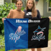 Dodgers vs Marlins House Divided Flag, MLB House Divided Flag 2 Dodgers vs Marlins House Divided Flag, MLB House Divided Flag