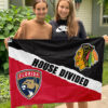 Blackhawks vs Panthers House Divided Flag, NHL House Divided Flag