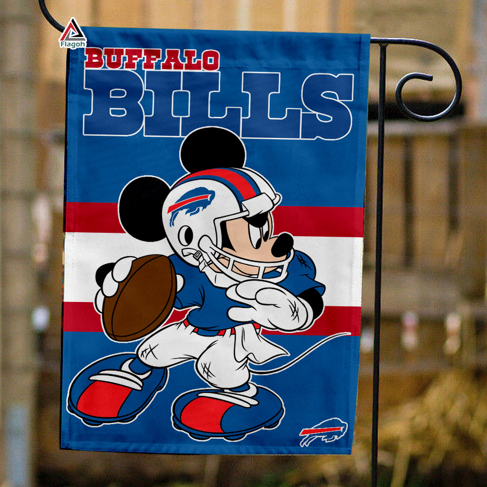 Buffalo Bills x Mickey Football Flag, NFL Premium Flag Buffalo Bills x Mickey Football Flag, NFL Premium Flag