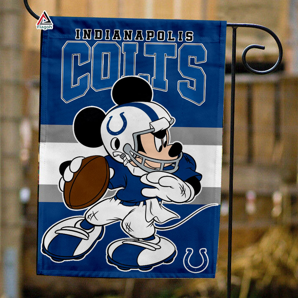 Indianapolis Colts x Mickey Football Flag, NFL Premium Flag Indianapolis Colts x Mickey Football Flag, NFL Premium Flag