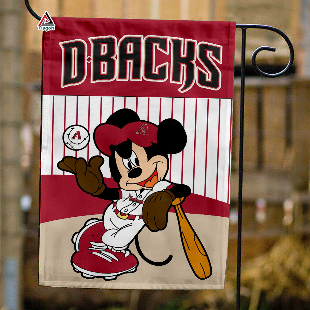 Arizona Diamondbacks x Mickey Baseball Flag, MLB Premium Flag Arizona Diamondbacks x Mickey Baseball Flag, MLB Premium Flag