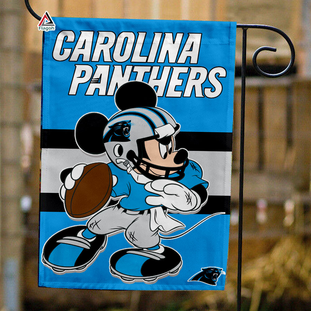 Carolina Panthers x Mickey Football Flag, NFL Premium Flag Carolina Panthers x Mickey Football Flag, NFL Premium Flag