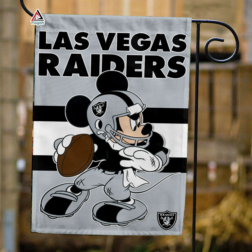 Las Vegas Raiders x Mickey Football Flag, NFL Premium Flag Las Vegas Raiders x Mickey Football Flag, NFL Premium Flag