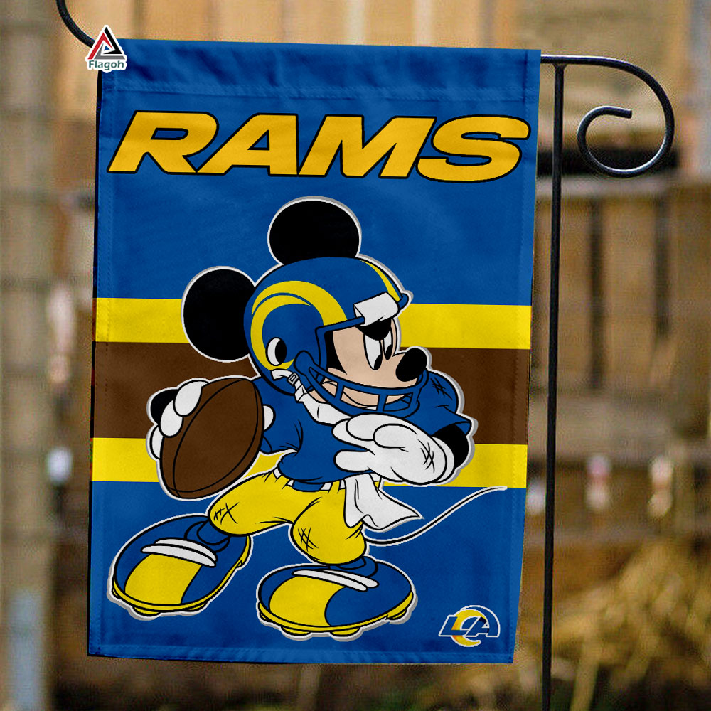 Los Angeles Rams x Mickey Football Flag, NFL Premium Flag Los Angeles Rams x Mickey Football Flag, NFL Premium Flag