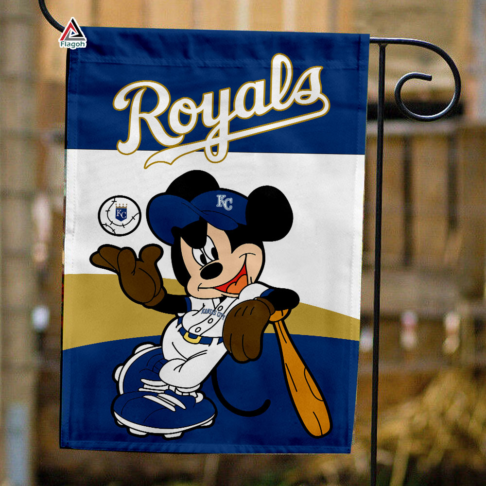 Kansas City Royals x Mickey Baseball Flag, MLB Premium Flag Kansas City Royals x Mickey Baseball Flag, MLB Premium Flag