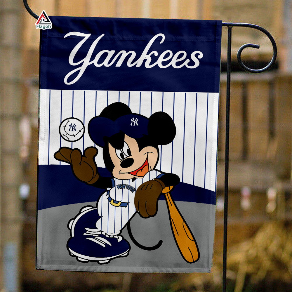 New York Yankees x Mickey Baseball Flag, MLB Premium Flag New York Yankees x Mickey Baseball Flag, MLB Premium Flag