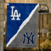 Dodgers vs Yankees House Divided Flag, MLB House Divided Flag