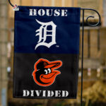 Tigers vs Orioles House Divided Flag, MLB House Divided Flag