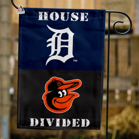 Tigers vs Orioles House Divided Flag, MLB House Divided Flag