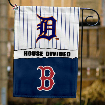 Tigers vs Red Sox House Divided Flag, MLB House Divided Flag