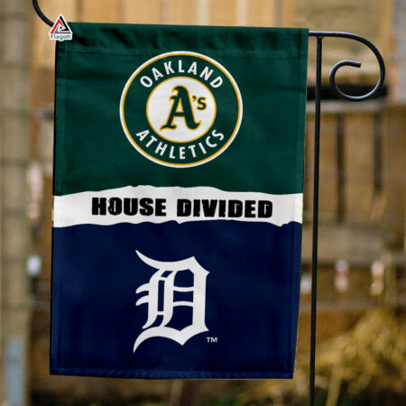 Athletics vs Tigers House Divided Flag, MLB House Divided Flag