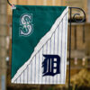 Mariners vs Tigers House Divided Flag, MLB House Divided Flag