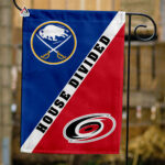 Sabres vs Hurricanes House Divided Flag, NHL House Divided Flag