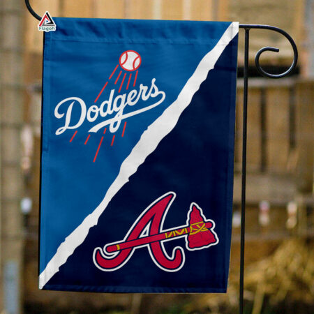 Dodgers vs Braves House Divided Flag, MLB House Divided Flag