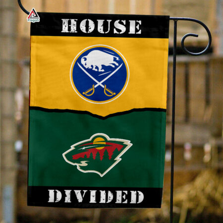 Sabres vs Wild House Divided Flag, NHL House Divided Flag