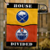 Sabres vs Oilers House Divided Flag, NHL House Divided Flag