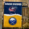 Blue Jackets vs Sabres House Divided Flag, NHL House Divided Flag