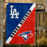 Dodgers vs Blue Jays House Divided Flag, MLB House Divided Flag