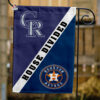 Rockies vs Astros House Divided Flag, MLB House Divided Flag