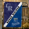 Rockies vs Royals House Divided Flag, MLB House Divided Flag
