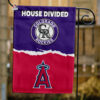 Rockies vs Angels House Divided Flag, MLB House Divided Flag