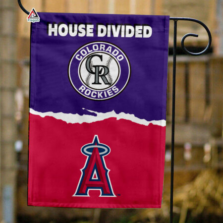 Rockies vs Angels House Divided Flag, MLB House Divided Flag