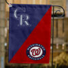Rockies vs Nationals House Divided Flag, MLB House Divided Flag