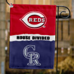 Reds vs Rockies House Divided Flag, MLB House Divided Flag