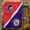 Marlins vs Rockies House Divided Flag, MLB House Divided Flag