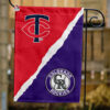 Twins vs Rockies House Divided Flag, MLB House Divided Flag
