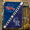 Phillies vs Rockies House Divided Flag, MLB House Divided Flag