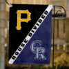 Pirates vs Rockies House Divided Flag, MLB House Divided Flag