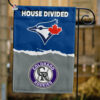 Blue Jays vs Rockies House Divided Flag, MLB House Divided Flag