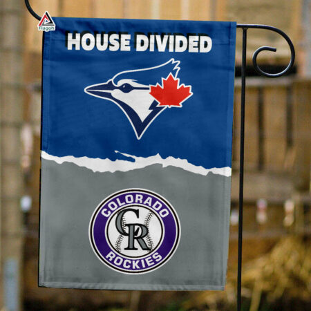 Blue Jays vs Rockies House Divided Flag, MLB House Divided Flag