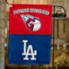 Guardians vs Dodgers House Divided Flag, MLB House Divided Flag