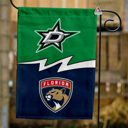 Stars vs Panthers House Divided Flag, NHL House Divided Flag