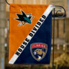 Sharks vs Panthers House Divided Flag, NHL House Divided Flag