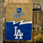 Royals vs Dodgers House Divided Flag, MLB House Divided Flag