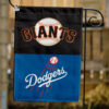Giants vs Dodgers House Divided Flag, MLB House Divided Flag