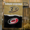 Ducks vs Hurricanes House Divided Flag, NHL House Divided Flag