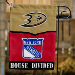 Ducks vs Rangers House Divided Flag, NHL House Divided Flag