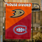 Ducks vs Canadiens House Divided Flag, NHL House Divided Flag