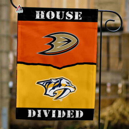 Ducks vs Predators House Divided Flag, NHL House Divided Flag