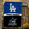 Dodgers vs Marlins House Divided Flag, MLB House Divided Flag